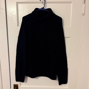 Men's Classic Black Turtleneck Sweater